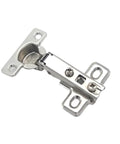 Box Of Two Inset Furniture Hinges Featuring Soft Close Hydraulic Damper For Kitchen Cabinet Doors showing a premium steel hinge design.