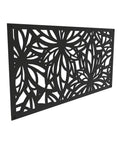Decorative Screen Panel With 1.5 Inch Border For A Picture Frame Look, Made From Glass Filled Polypropylene, floral cutout design