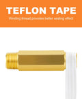 Forged Brass Long Nipple Three Eighths NPT Male To Three Eighths NPT Male Pipe Fitting Hex Nipple with Teflon Tape