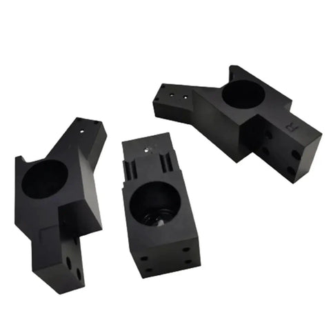 Upgrade Your V Core 3.1 3D Printer With This Full CNC Machined Z Axis Bed Arm Kit Featuring Sturdy Aluminum Alloy Construction, Premium POM Lead Screw Nut, And Smooth Decoupler Coupling For Epic Printing Action. black CNC Z axis bed arm kit parts