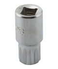 Close-up of a metal adapter from the Three Eighths Inch Drive Gearbox Oil Drain Tool Set for M16 H17 S8 S10 Sump Drain Socket Wrench Kit