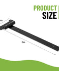 Top Shelf Heavy Duty 24 Inch Gate Hinges 4 Pack, Black Powder Coated Steel, 4.4in height for secure outdoor installation.