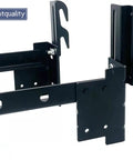 Rock Solid Bolt On To Hook On Bed Frame Conversion Brackets 4 Pack For Headboard Or Footboard Upgrade Kit With Heavy Duty Black Steel Hardware showing a close-up of the adjustable bracket design.