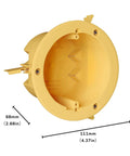 4 Inch Round Electrical Box For Wall Lights Old Work UL Listed PVC 3-Pack Durable In-Wall Box Set dimensions