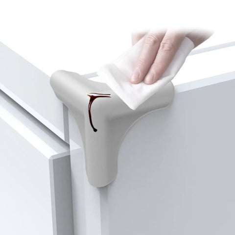 Cleaning a 4 Pack Silicone Corner Guard for Furniture and Cabinets Baby Edge Protectors Cushioned Corner Safety Guards