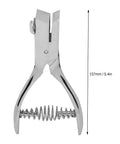 All Metal Handheld Hole Slot Puncher for ID cards and paper crafts, 5.4 inch oval punch, all-metal with spring mechanism, heavy duty