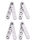 4 Piece Stainless Steel 360 Degree Rotating Concealed Door Hinges For Doors Cabinets Drawers And Windows Heavy Duty Pivot Fittings Hidden Hinge Hardware For Home Improvement Projects Pro Grade Build displayed on white background.