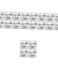 Heavy Duty Metal Mount Plates For Sweet Zero Hassle Table Leg Swaps 20 Piece Furniture Connector Kit With Secure Lock Design, steel brackets arranged in two groups.
