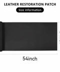No Sweat Self Adhesive Vinyl Patch For Couches And Furniture, Huge Peel And Stick Leather Repair Kit, 54x24 inch black patch.