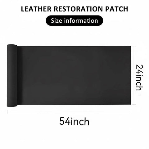 No Sweat Self Adhesive Vinyl Patch For Couches And Furniture, Huge Peel And Stick Leather Repair Kit, 54x24 inch black patch.