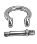 Top Shelf 4Pack 304 Stainless Steel Bow Shackles With Screw Pin D Anchor, heavy duty rust-proof rigging hardware components.