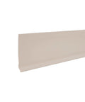 4 Inch By 120 Foot Dry Back Vinyl Wall Base With Toe Kick, flexible vinyl trim in beige color, for floors and baseboards, side view