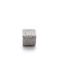 Hella Sparkling Diamond Charm Spacer Beads For Slick DIY Silver Jewelry Craft Projects With Smooth Grip and decorative diamond design.