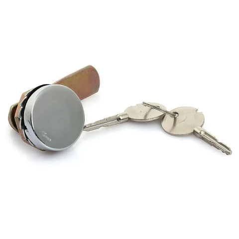 Cam Lock Padlock For Security Doors And Cabinets 16mm Camlock With 2 Keys, close-up view of lock and keys on white background.
