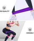 Person using Five Piece Yoga Resistance Bands Set Foldable Silicone Bands With Strong Load Bearing For Gym Workouts And Bodybuilding Anti Skid Grip
