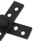 Close-up of Hidden Pivot Hinges 2 Pack Stainless Steel Concealed Door Hardware For Secret Doors and Cabinets with black finish