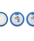 Ultimate700 Vacuum Filter Kit With 2 Layer Foam Filter And High Efficiency Allergen Filter Replacement Pack showing three blue-circled filters