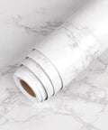 Roll of Marble Look Contact Paper 317x36 Inch Grey White Waterproof Matte Vinyl Wallpaper Peel And Stick Self Adhesive Roll on surface