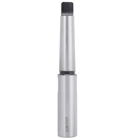 Front view of MT3-MT2 Morse taper reducing adapter; metal drill sleeve extension for lathe and milling