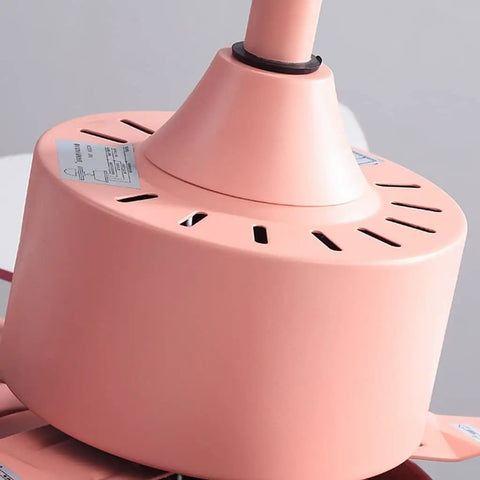 Chill Breeze Whisper Quiet Ceiling Fan With Remote And Built In Light, Compact Shape close-up of pink motor design.