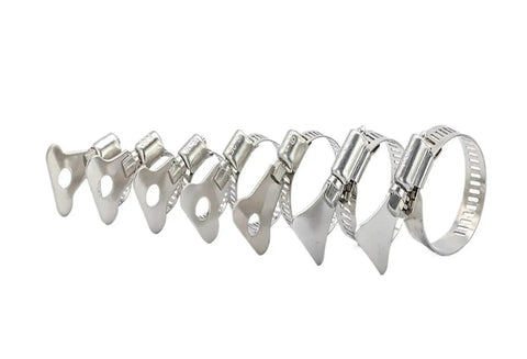 Top Notch 41 Piece Adjustable Worm Gear Hose Clamp Kit Made From Heavy Duty 304 Stainless Steel Perfect For Plumbing Automotive Tunes And Industrial Repairs This Solid Tool Set Handles Sizes From 8mm To 38mm And Lets You Tighten Or Loosen Any Fitting, 304 stainless steel worm gear hose clamps in assorted sizes
