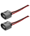 Pack of 2, 3-Pin Car Alternator Connector Plug And Play Pigtail Harness For Vehicle Electrical System, grey, red wires