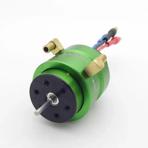 High Performance Brushless RC Boat Motor Kit With Water Cooling Jacket KV4500 2440 Rotor 2S 3S Ready side view
