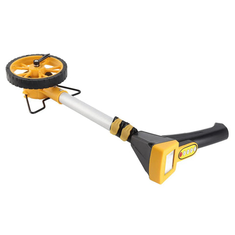 Keenso Distance Measuring Wheel with Foldable Handle featuring a digital display and anti-slip design.