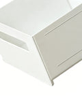 Adjustable Sliding Drawer Organizer With Telescopic Length For Kitchen And Office Seamless Expandable Closet Storage To Lock Down The Clutter and keep your setup fire, white storage bin, ergonomic handles.