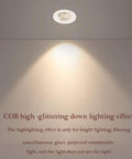 UBNMIUBV 5W/7W/12W/15W Led Recessed Lighting Kit - Adjustable Color Temperature Efficient Downlight for Home and Commercial Use,15w-Neutral Light ceiling mounted light emitting warm glow on wall.