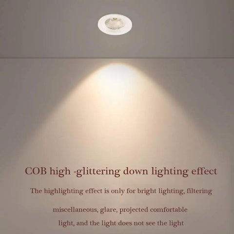 UBNMIUBV 5W/7W/12W/15W Led Recessed Lighting Kit - Adjustable Color Temperature Efficient Downlight for Home and Commercial Use,15w-Neutral Light ceiling mounted light emitting warm glow on wall.