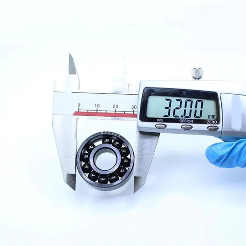 Heavy Duty TB6201 High Temp Full Ball Bearing 12X32X10Mm Rated To 500C displaying 32mm outer diameter measurement.