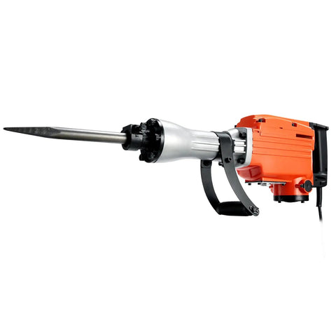 Beast 2200W Electric Demolition Jack Hammer Kit With 1400 BPM Concrete Breaker showing side view with chisel bit