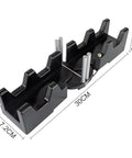 Real Deal Two In One Mitre Measuring And Cutting Tool For Swift Precision Woodworking Cuts No Sweat Angle Finder, black plastic tool, 30cm x 8.2cm.