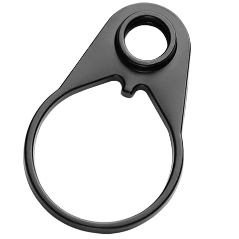 Close-up of black rugged sling mount from Two Point And Traditional Sling Mounts Two Pack Black Rugged Durable All Weather Design With Universal Compatibility