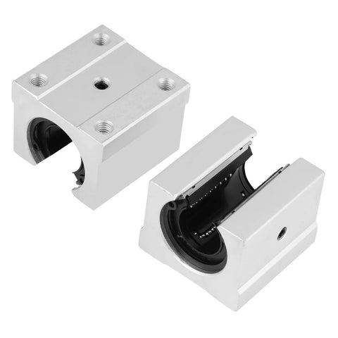 Four Pack 20Mm Aluminum Open Linear Bearings For SBR20 Rails With 20Mm Bore 39Mm Outer Diameter And 11Mm Thick Ultra Smooth Low Noise CNC Slide Bushing Blocks For DIY 3D Printer And Engraving Machine