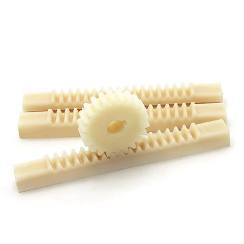 1.5 Module Nylon Gear Rack, 15mm Wide, 200mm Or 500mm Long, Plastic Linear Pinion Rack For Precision Machinery, Smooth Motion, Durable Cylindrical Drive Gear System, nylon gear rack with matching pinion
