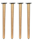 Four 28 inch rubber wood table legs Built Tough As Nails For Dining Tables Home Desks And Kitchen Islands