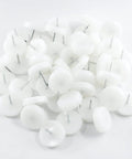 50 Pack Nail On Chair Sliders Round 1 Inch 25mm Plastic Beefy Glides For Heavy Duty Furniture Easy Moving Anti Scratch Floor Protectors For Hardwood Floors White