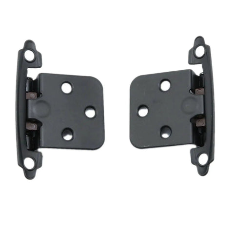 Spring Hinges for Cabinets Black 4 Pack Overlay Hinges with Self Closing Action Hidden and Flush Door Hinges Durable Cold Rolled Steel