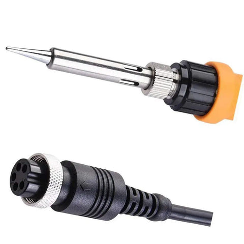 60W Electric Soldering Iron Handle for Models 936A, 937D+, 939, 939D, 898D+, 862D with ESD Safe Design, Ventilated Sides