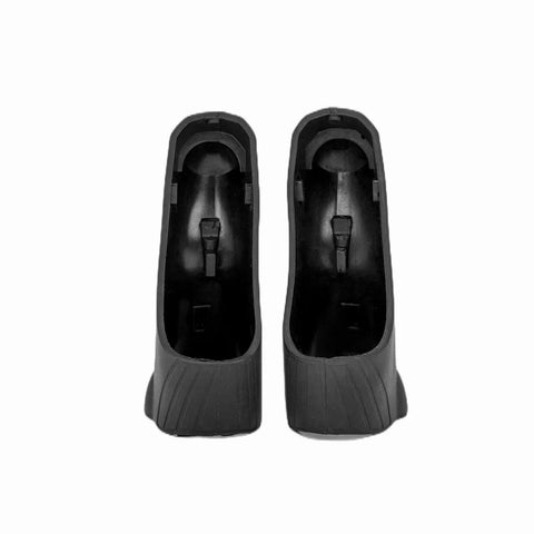 Black silicone hood covers for bike brake levers, compatible with Shimano 105 ST 6800, 4700, 5800, cushy grip, pair shown upright.