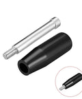 Five Pack Revolving Handwheel Machine Handle With M6 Male Threaded Stem showing metal stem and black handle