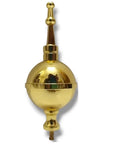 Polished Brass Ball and Spire Finial for Grandfather and Grandmother Longcase Clocks Replacement Topper