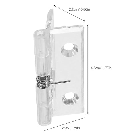 Two Pack Automatic Hidden Door Hinges With Spring Loaded Self Closing For Residential Use Concealed Crystal Clear Interior