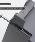Close-up of One Gang Old Work Electrical Outlet Box For Switches with built-in clamps and mounting screws