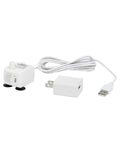 Viva Pet Fountain Replacement Pump Ultra Quiet Hydration Booster Backup Pump With Led Indicator Auto Shut Off, white pump and USB cable