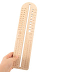 Wooden Sock Blocker Ruler For Knitting And Crochet, Dual Measuring Tool With Needle Gauge, 12.6 Inch Craft Ruler For Yarn Projects, Durable And Totally Handy For Socks, Hats, And Crochet Fans.