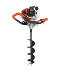 Gas Powered Post Hole Digger With 2.3HP Engine Earth Auger Kit With 3 Drill Bits And 11.81 Inch Extension Rod Anti Vibration Handle Ideal For Fence Posts