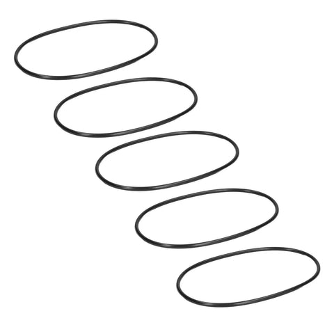Five round rubber motor belts pack of 5 for industrial mechanical equipment 5mm diameter transmission belts built to last